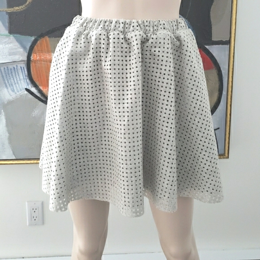 Designers Remix | Perforated Mini Skater Skirt